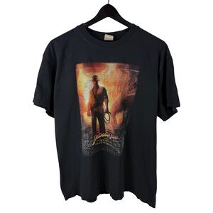Vintage 2000s Lucasfilm Indiana Jones Movie Promo Faded Graphic Shirt Size L